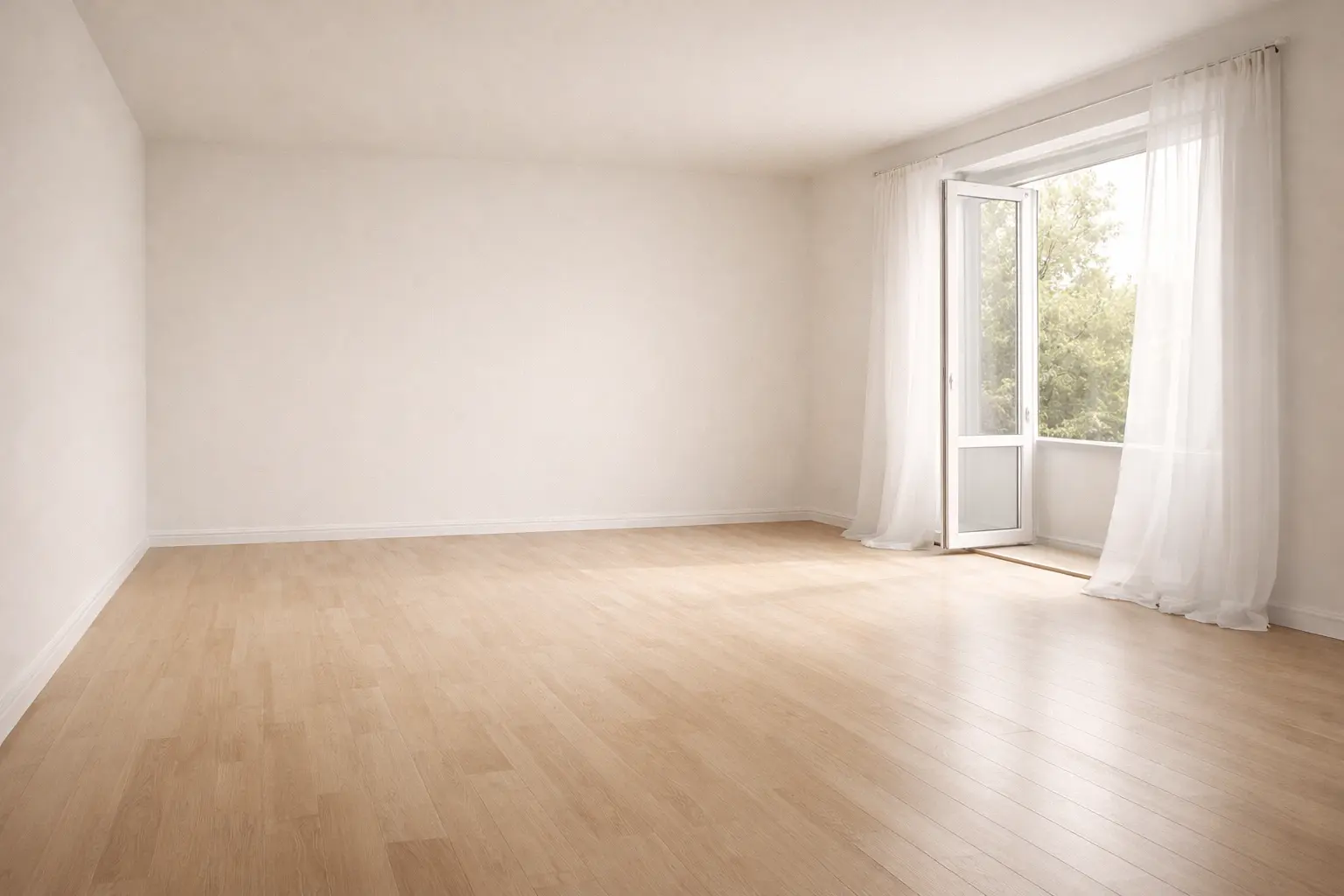 Saubere und bezugsfertige Wohnung nach professioneller Wohnungsreinigung nach Todesfall