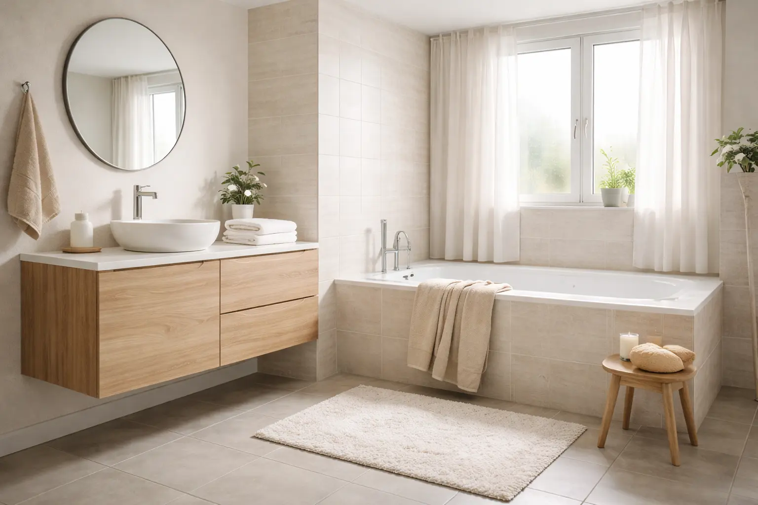 Wohnungsreinigung nach Todesfall - Sauberes Badezimmer nach professioneller Reinigung